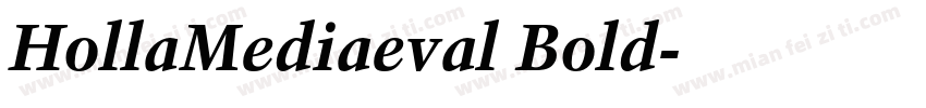 HollaMediaeval Bold字体转换